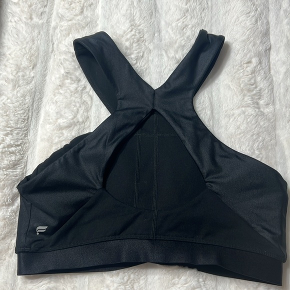Fabletics Black Sleeveless Bustier Crop Top/sports bra - Picture 5 of 6